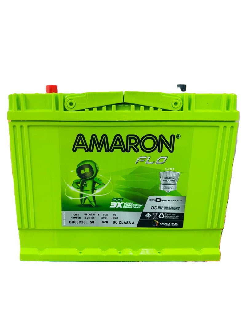 Amaron 12V 50AH Car Battery 65D26L / NS70L / 48D26L / N50L - Image 1