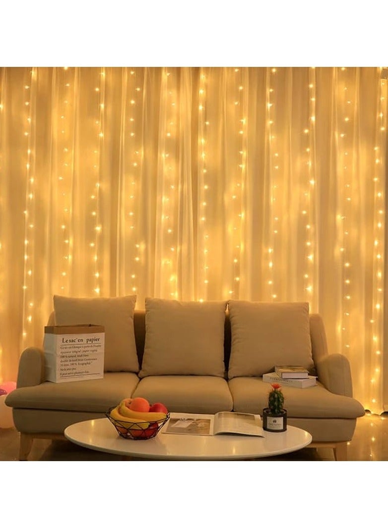 DubaiGallery Window Star Lights 5M LED String Light Curtain Fairy Star Light Decoration for Indoor Party Wedding Bedroom (Star-Warm White) - Image 2