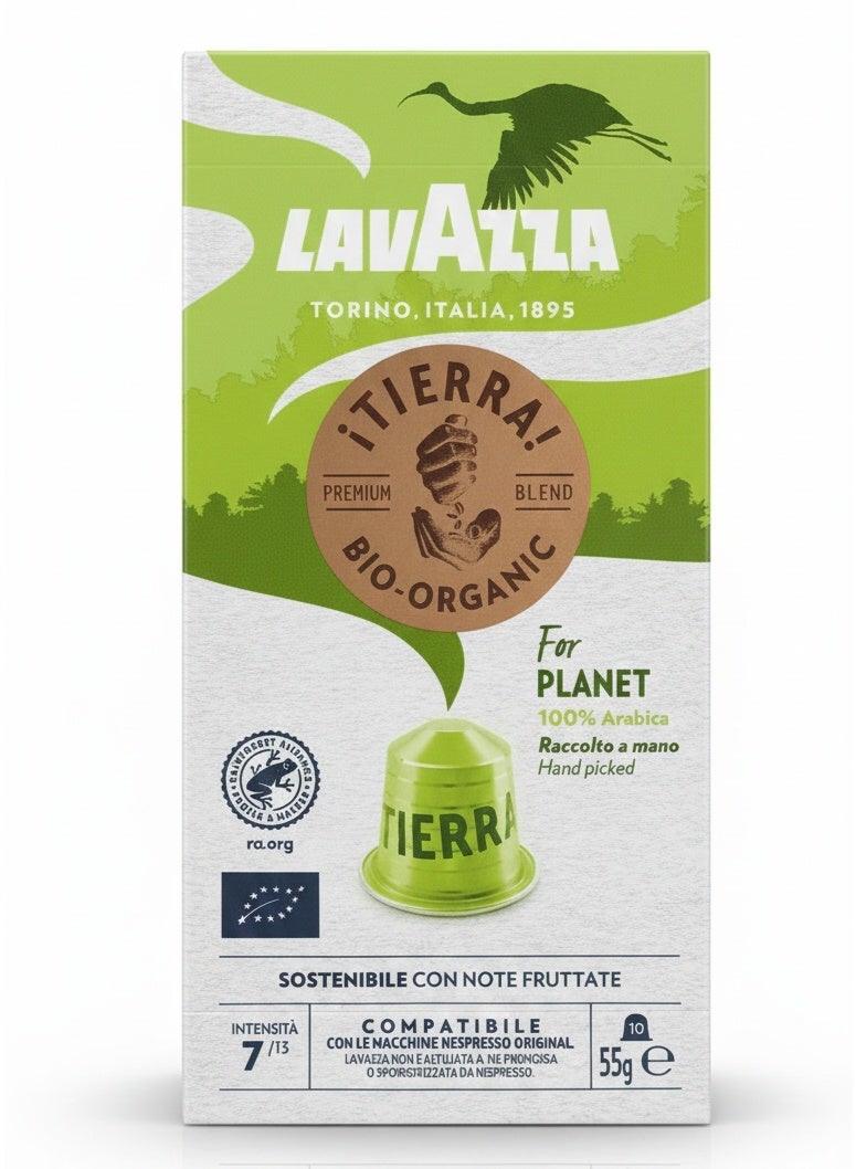 Lavazza Nespresso Compatible Tierra Bio Organic Capsules 10 Pack 55g - Image 1