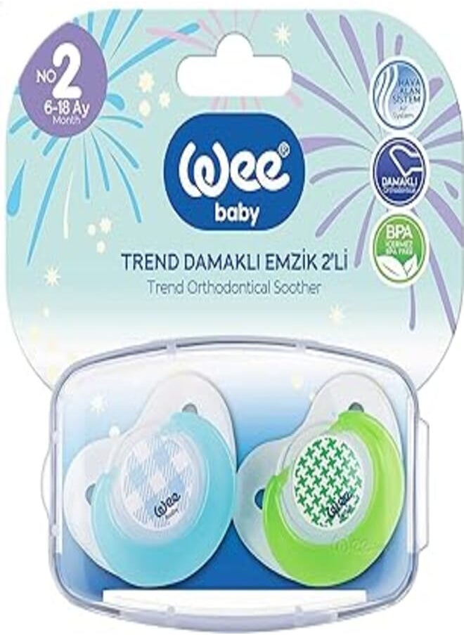Wee baby Wee Baby 155 Printed Soother Set - 2 Pieces 