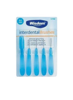 WISDOM Interdental Toothbrushes - 0.6mm X-Fine - 5 Brushes 