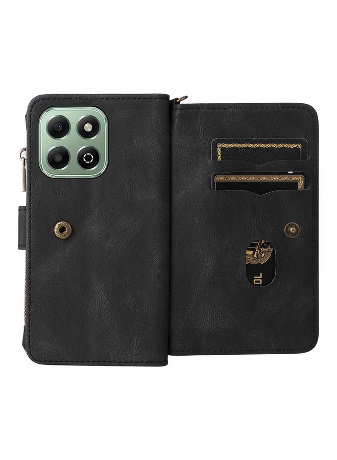 S-TOP Case For Honor X6b Skin Feel Multi Card Slots Zipper Wallet Leather Phone Case - Image 3