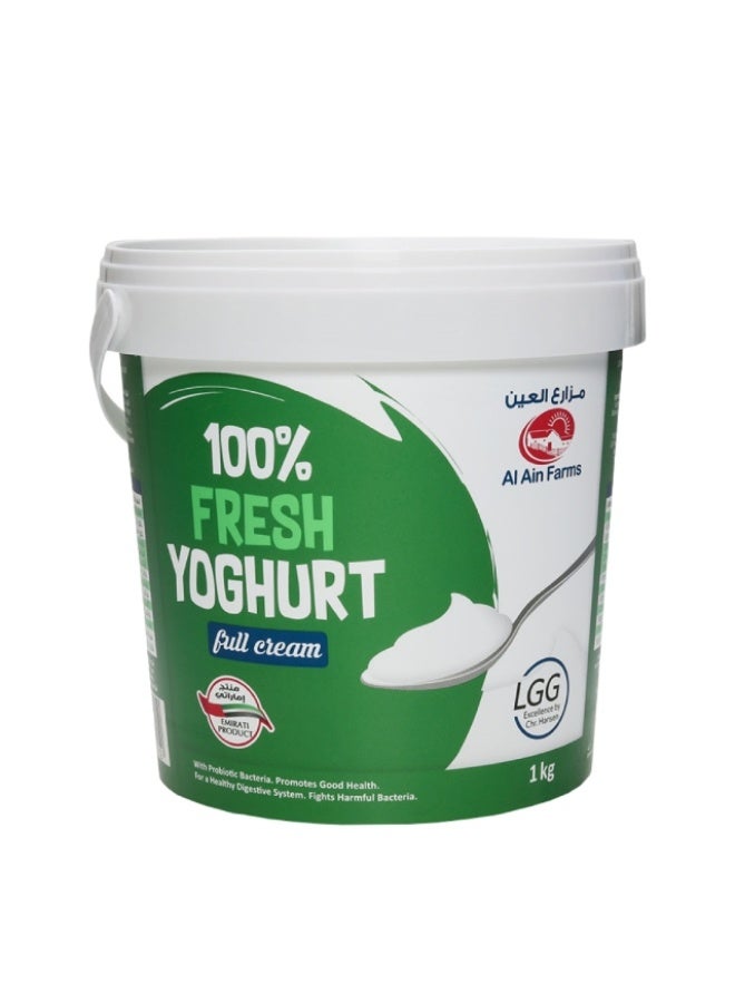 Al Ain Full Fat Yoghurt, Plain - 1kg, UAE