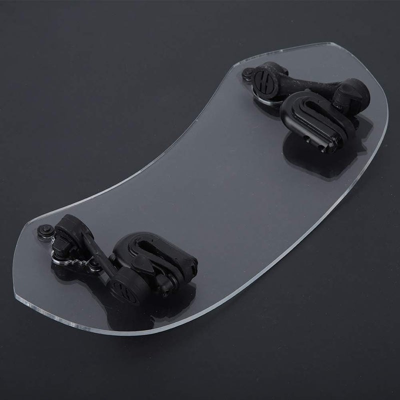 woobles Plastic Motorcycle Adjustable Wind Screen, Universal Motorcycle Modified Windscreen Windshield Spoiler Air Deflector (Transparent) - Image 4