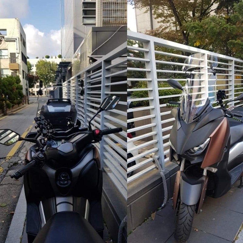 woobles Plastic Motorcycle Adjustable Wind Screen, Universal Motorcycle Modified Windscreen Windshield Spoiler Air Deflector (Transparent) - Image 2