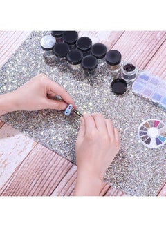 EBANKU Nail Table Mat, Foldable Nail Art Hand Pad Cushion Pad Hand Rest Manicure Tool Nail Art Background Mat (Sliver)  - Image 2