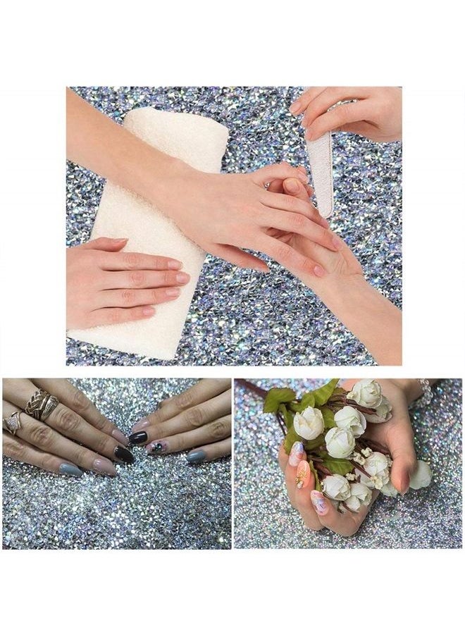 Nail Table Mat, Foldable Nail Art Hand Pad Cushion Pad Hand Rest Manicure Tool Nail Art Background Mat (Sliver)