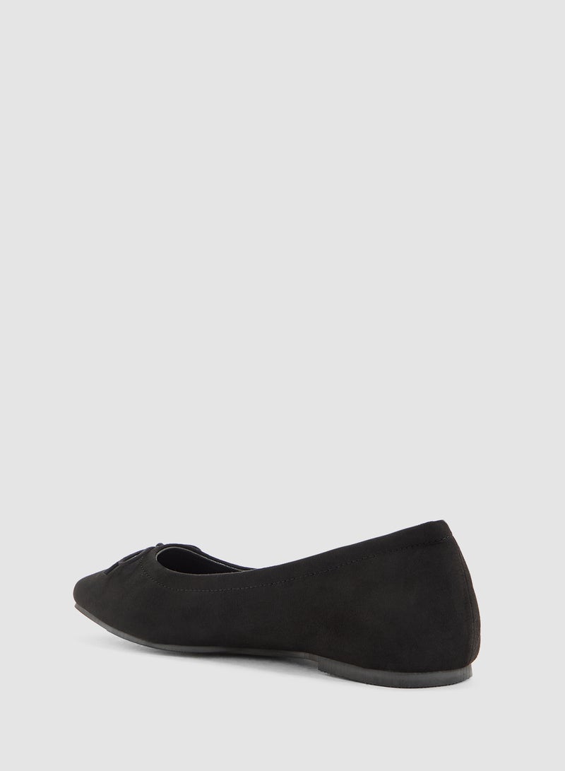 Savannah Collection Everyday Ballerina Flat With Bow  - Image 2