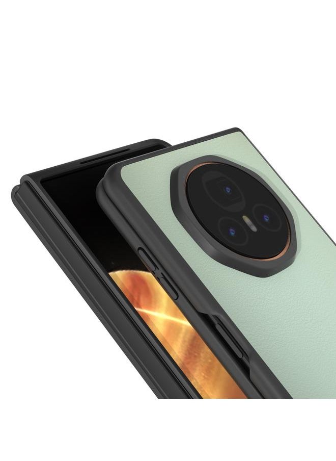 Zaboon Case For Honor Magic V3 PU Leather Black Frame Full Coverage Phone Case  - Image 3