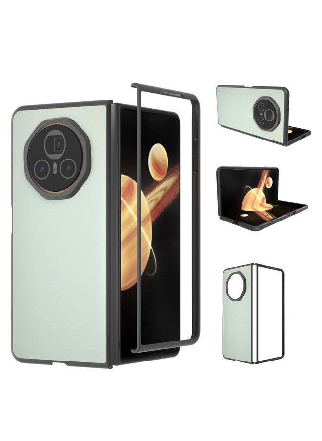 Zaboon Case For Honor Magic V3 PU Leather Black Frame Full Coverage Phone Case  - Image 1