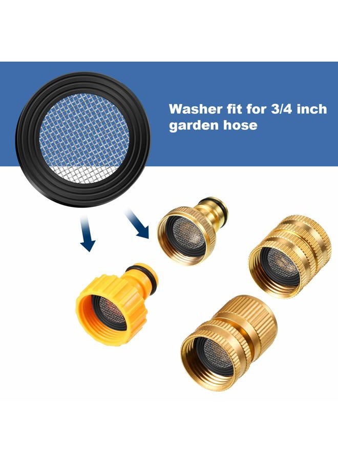 Mudder 20 Pieces Stainless Steel Filter Garden Hose Washer Seal O Ring Gasket Rubber Washer with 40 Mesh for 3/4 Inch Garden Hose and Water Faucet - Image 4