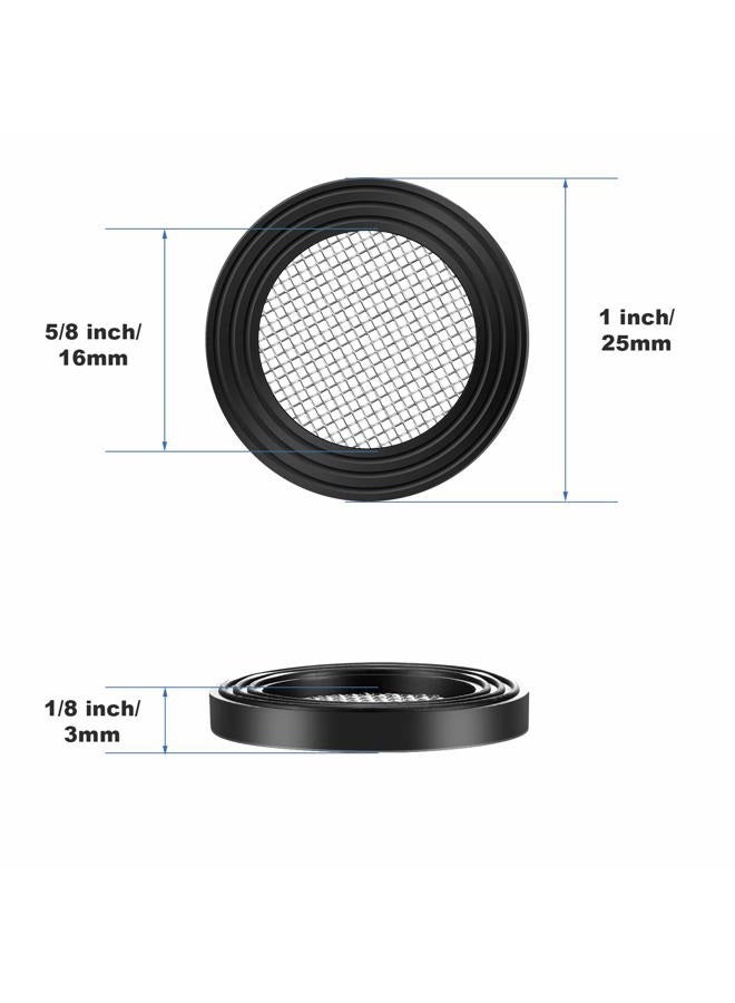 Mudder 20 Pieces Stainless Steel Filter Garden Hose Washer Seal O Ring Gasket Rubber Washer with 40 Mesh for 3/4 Inch Garden Hose and Water Faucet - Image 3