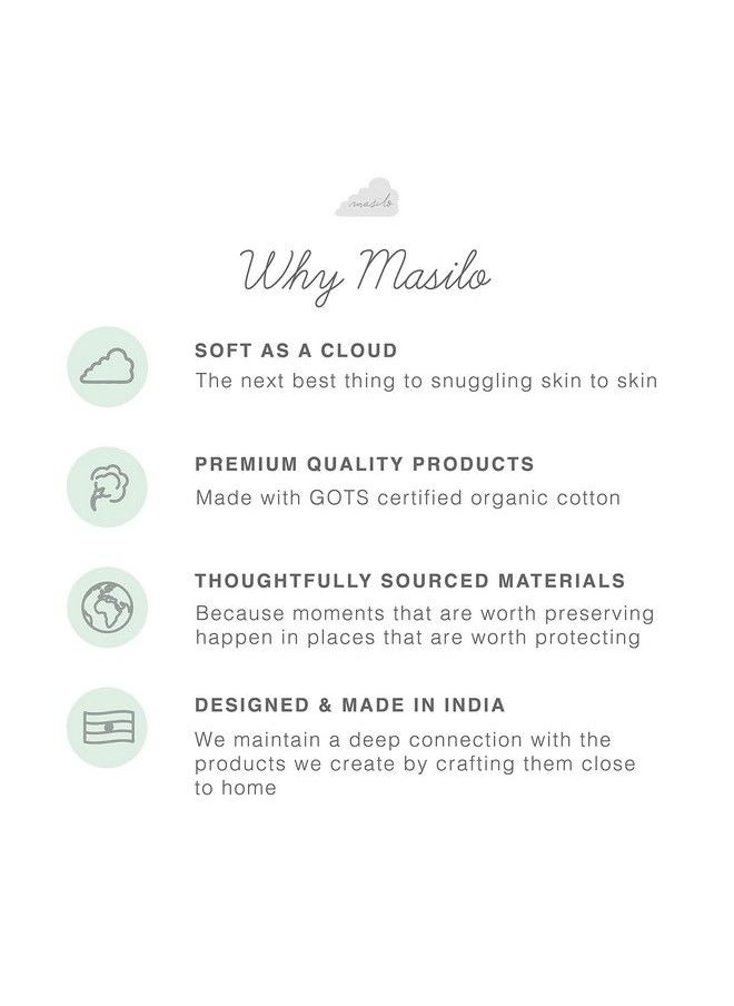 Masilo - Organic Cotton Muslin Burp & Bibs Toddlers Cloth Gift Set For Newborn Baby Pack Of 1Elephant - Image 1