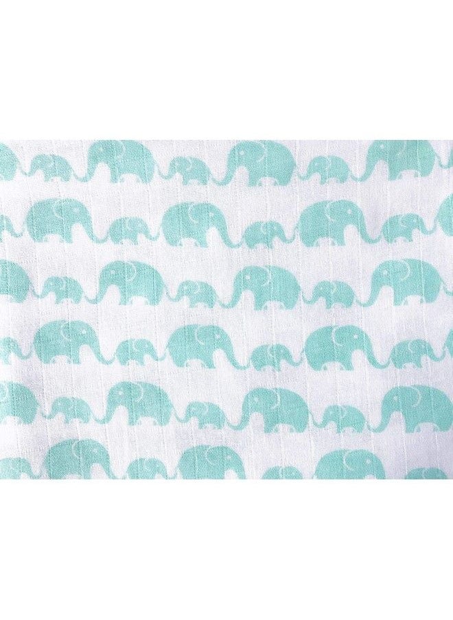 Masilo - Organic Cotton Muslin Burp & Bibs Toddlers Cloth Gift Set For Newborn Baby Pack Of 1Elephant - Image 1