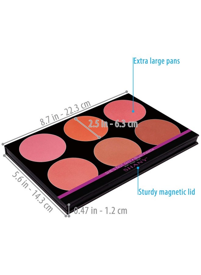 Shany The Masterpiece 6 Colors Large Makeup Blush Palette - She'S Not Shy  - Image 2