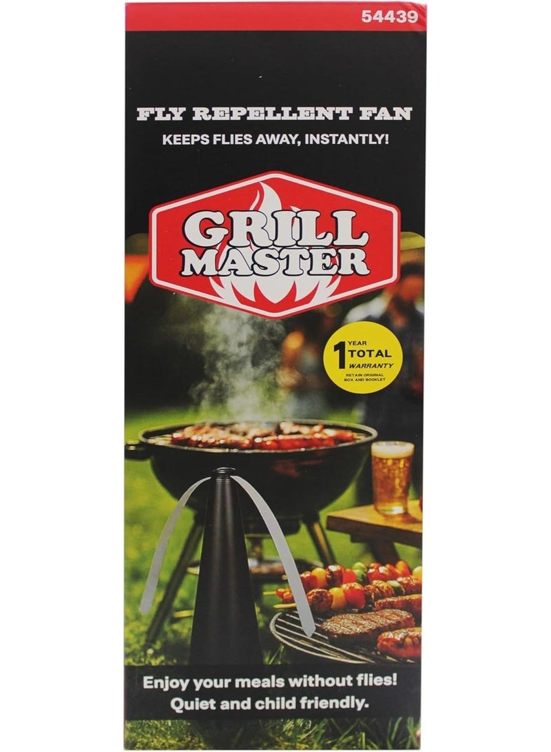 Grill Master Lightweight Eco-Friendly Fly Insect Mosquito Repellent Fan Black - Image 1