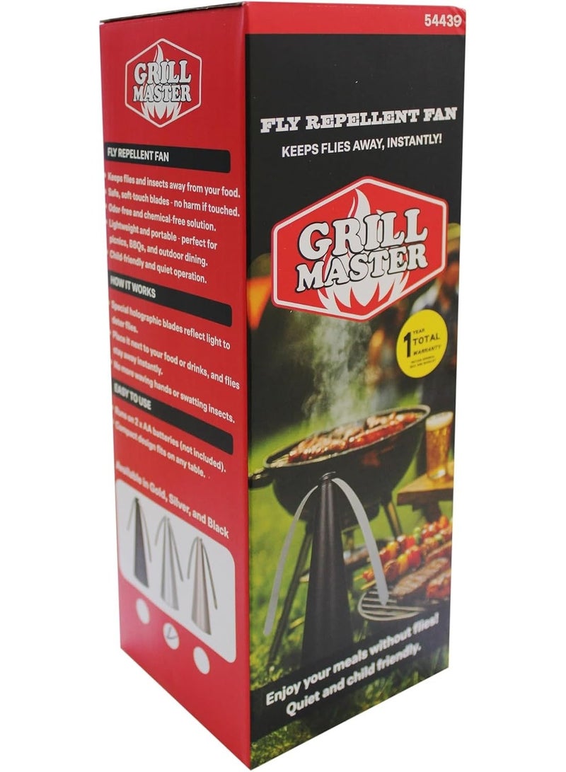 Grill Master Lightweight Eco-Friendly Fly Insect Mosquito Repellent Fan Black - Image 2
