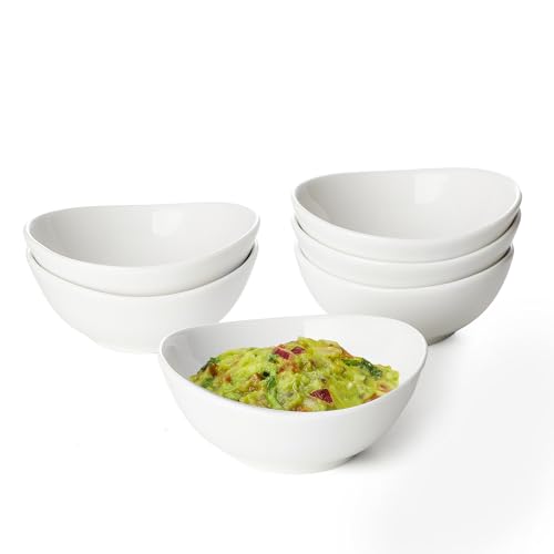 Sweese 4 oz Very Small White Porcelain Bowls - Set of 6 Dipping, Sauce, Salsa & Snack Bowls, Mini Ceramic Bowls for Condiments & Charcuterie - Image 1
