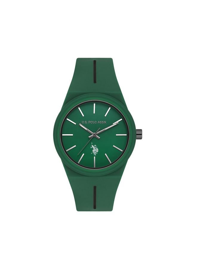 U.S. Polo Assn. Novelties 33mm Women's Watch with Green Dial & Rubber Strap - Image 1