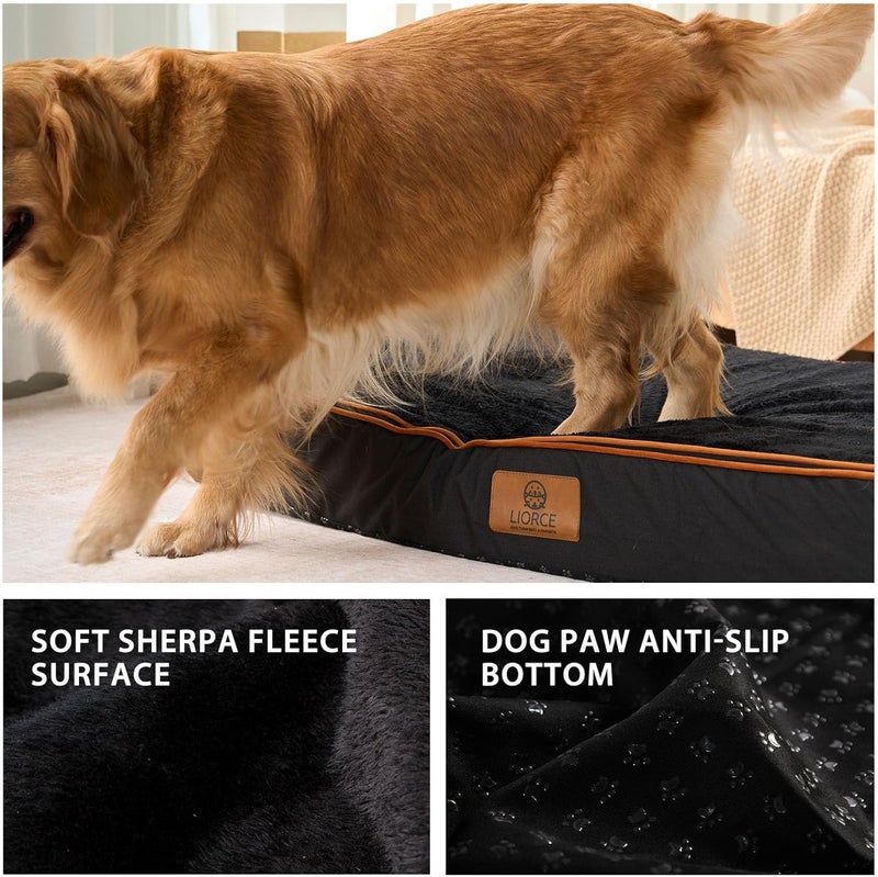 LIORCE Memory Foam Dog Crate Pad - XL Dog Bed Mat for Crate with Removable Washable Cover and Waterproof Lining - Pet Bed Mat for Extra Large Dog - Designed for 42-inch Dog Crates, Black - Image 5