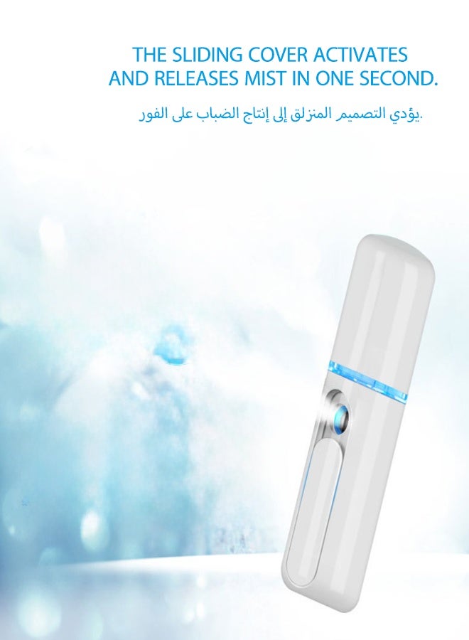 كيلو كيلو فولت جهاز بخار صغير محمول للوجه قابل لإعادة الشحن | جهاز نانو لتجميل وترطيب الوجه | جهاز ترطيب | جهاز بخار للوجه - Image 5