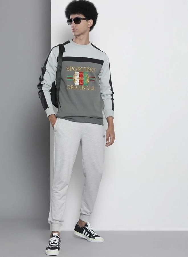 The Indian Garage Co  The Indian Garage Co Men Regular Fit Solid Crew Neck Full Sleeves Sweatshirt  | Best Price UAE