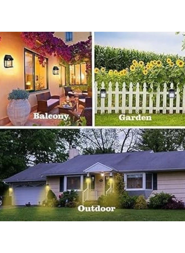 PEETTA - PEETTA Bulb led Solar Outdoor Garden Wall Light with Sensor Wireless ip65 Solar Wall lamp-1 PIC(Black/White) - Image 1