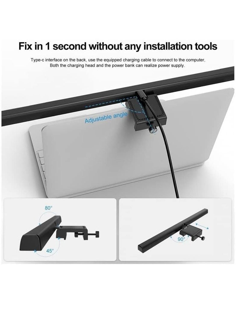 Computer Screen Monitor LED Light 33cm Adjustable Color Temperatures and Brightness Touch Control USB Powered Screenbar Light Bar Table Lamp No Glare for Laptop Desktop PC Macbook
