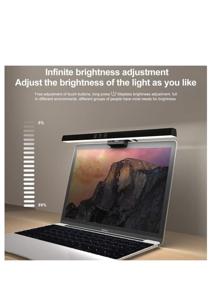 Computer Screen Monitor LED Light 33cm Adjustable Color Temperatures and Brightness Touch Control USB Powered Screenbar Light Bar Table Lamp No Glare for Laptop Desktop PC Macbook