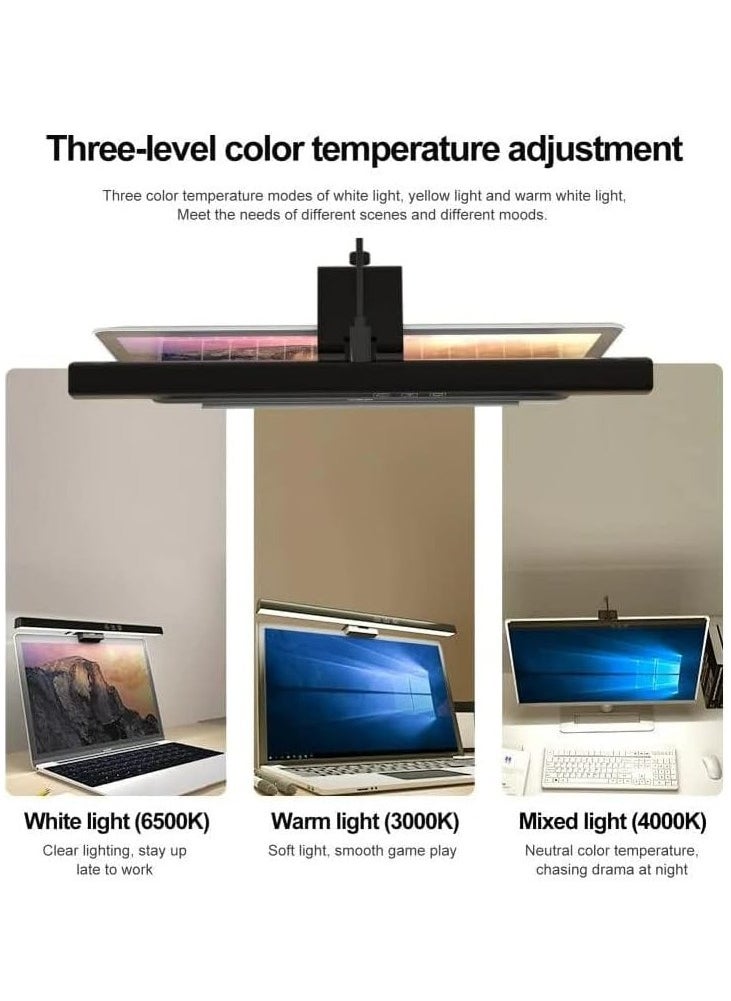 Computer Screen Monitor LED Light 33cm Adjustable Color Temperatures and Brightness Touch Control USB Powered Screenbar Light Bar Table Lamp No Glare for Laptop Desktop PC Macbook