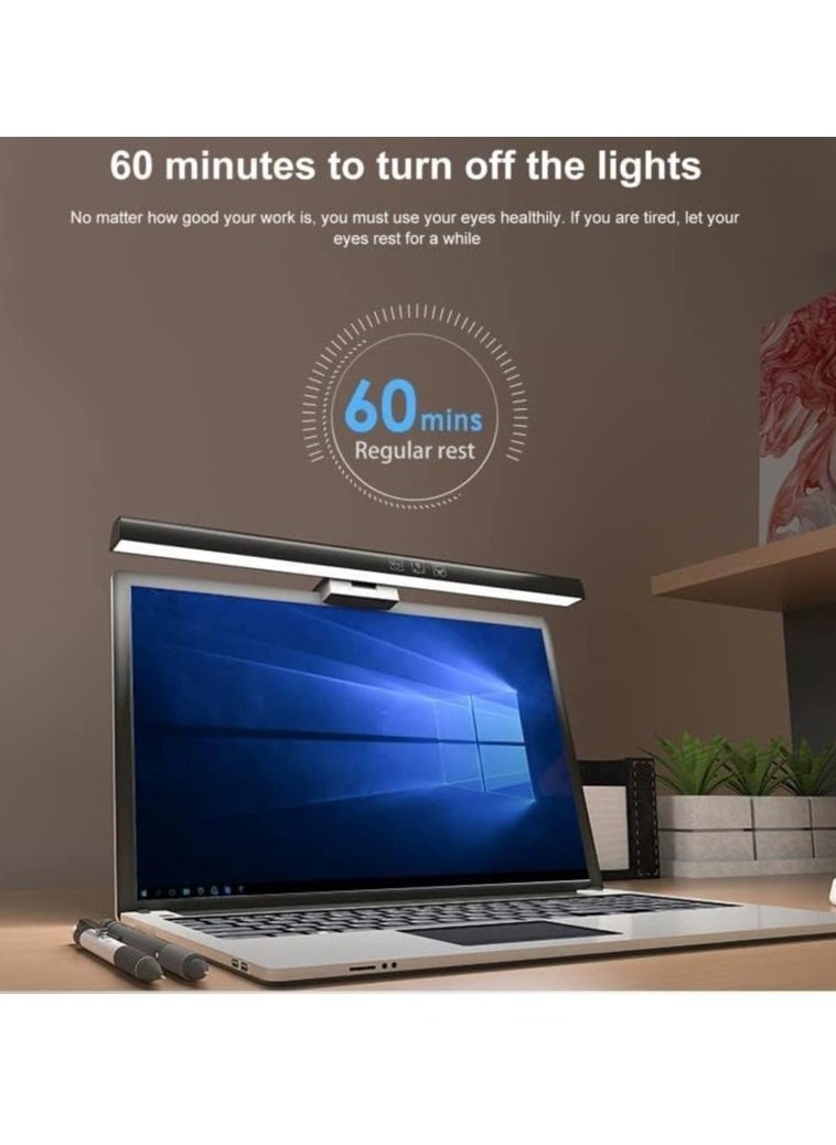 Computer Screen Monitor LED Light 33cm Adjustable Color Temperatures and Brightness Touch Control USB Powered Screenbar Light Bar Table Lamp No Glare for Laptop Desktop PC Macbook