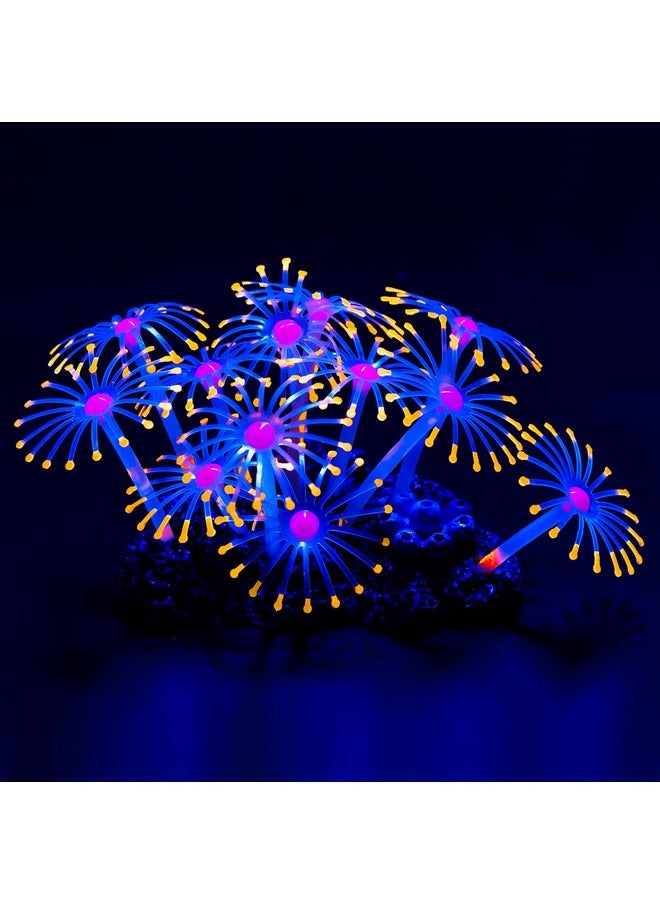 Uniclife Uniclife Glowing Effect Artificial Coral Plant for Fish Tank, Decorative Aquarium Ornament, Orange  - Image 1