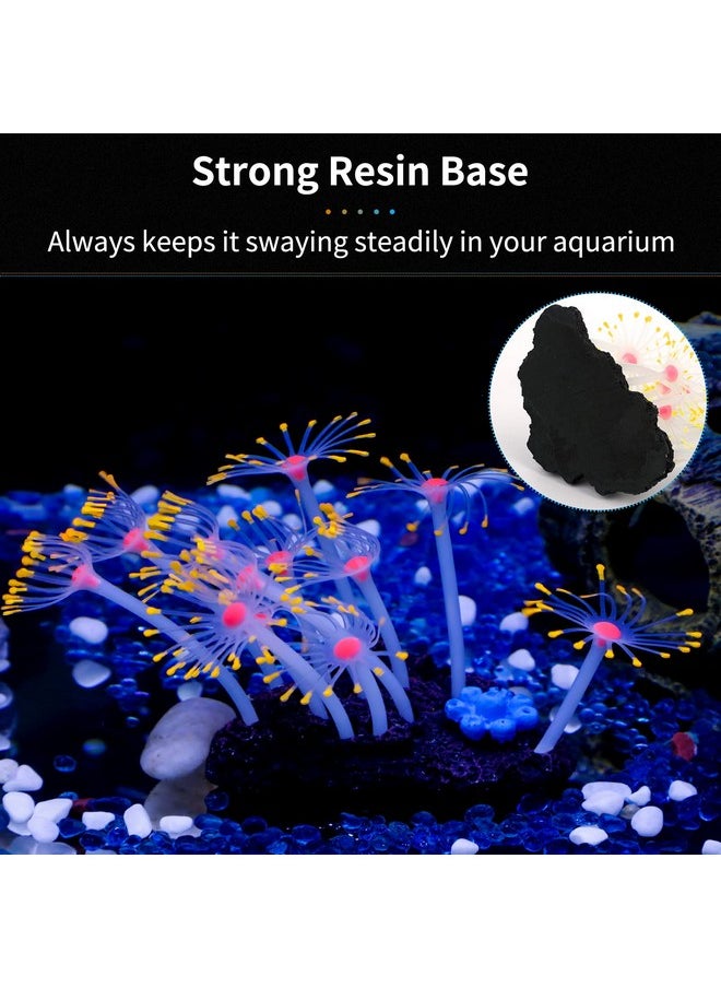 Uniclife Uniclife Glowing Effect Artificial Coral Plant for Fish Tank, Decorative Aquarium Ornament, Orange  - Image 4