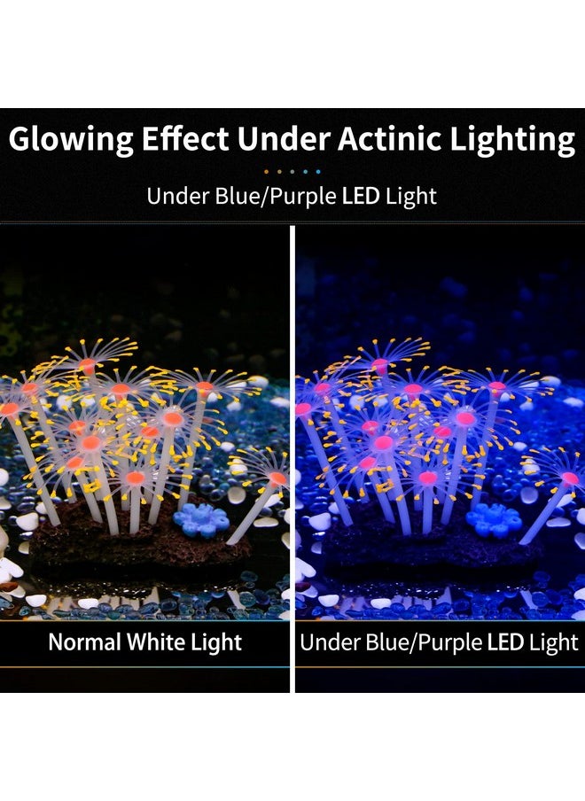 Uniclife Uniclife Glowing Effect Artificial Coral Plant for Fish Tank, Decorative Aquarium Ornament, Orange  - Image 3