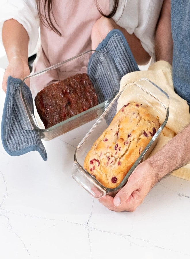 Libbey Baker’s Premium Glass Loaf Baking Dish Set of 2, Stackable Bakeware with GreatGrip Handles, Durable Glass Bread Pans - Image 3