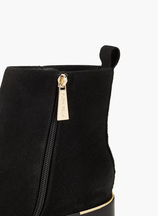 Flora Bella By Shoexpress BLACK Flora Bella Women'S Block Heel Ankle Boots for Women | Best Price UAE