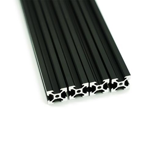 Iverntech 4PCS 600mm 2020 V Slot Aluminum Extrusion 23.62 inches Black Aluminum Profile European Standard Anodized Linear Rail for DIY 3D Printer and CNC Machines - Image 1