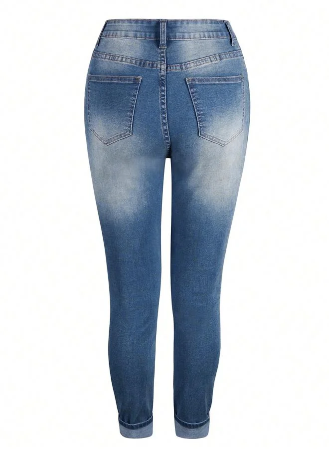 Take Two  Blue Slim Fit Stretch Jeans for Women | Best Price UAE
