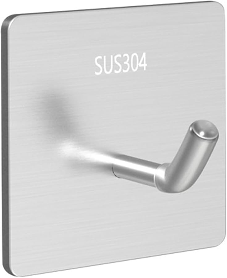 Square Adhesive Hooks Set of 5 No Drilling Required Space Saving Coat Hangers - Image 1