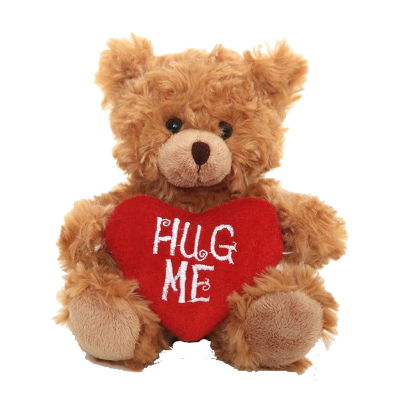 Plushland Brown Teddy Bear wRed Heart Stuffed Animal 6 Cute Love Valentines Day Mothers Day or Christmas Surprise for Boys and Girls Plush Hug Me - Image 2