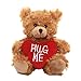 Plushland Brown Teddy Bear wRed Heart Stuffed Animal 6 Cute Love Valentines Day Mothers Day or Christmas Surprise for Boys and Girls Plush Hug Me - Image 3