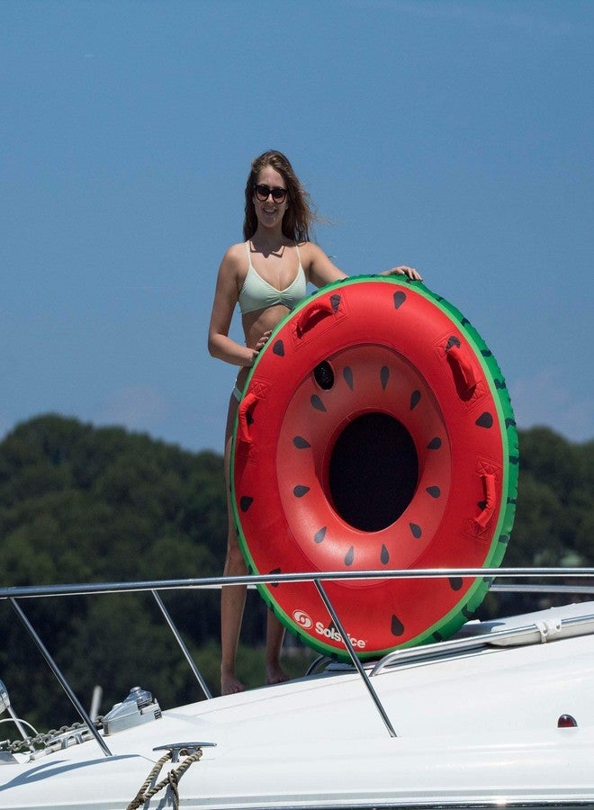 Solstice 48" Watermelon 1 Person Towable Tube Float Raft, Multicolor, one Size - Image 4