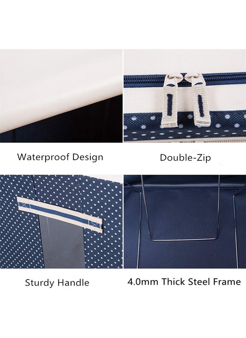 OTIPORTER OTIPORTER Foldable Large Storage Box for Clothes Saree Bags for Wardrobe Wardrobe Organizer for Clothes Saree Cover Saree Organisers Storage for Wardrobe 66 Liter Pack of 1  - Image 5