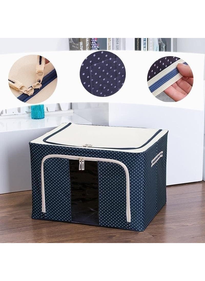 OTIPORTER OTIPORTER Foldable Large Storage Box for Clothes Saree Bags for Wardrobe Wardrobe Organizer for Clothes Saree Cover Saree Organisers Storage for Wardrobe 66 Liter Pack of 1  - Image 2