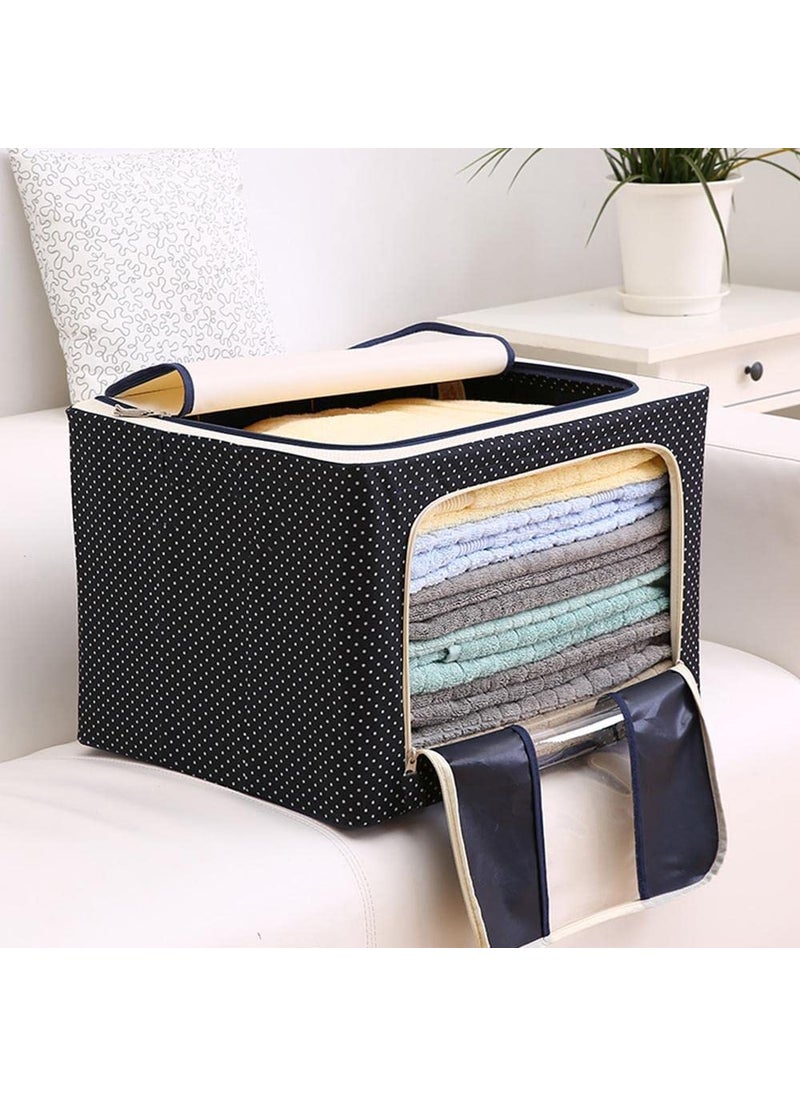 OTIPORTER OTIPORTER Foldable Large Storage Box for Clothes Saree Bags for Wardrobe Wardrobe Organizer for Clothes Saree Cover Saree Organisers Storage for Wardrobe 66 Liter Pack of 1  - Image 3