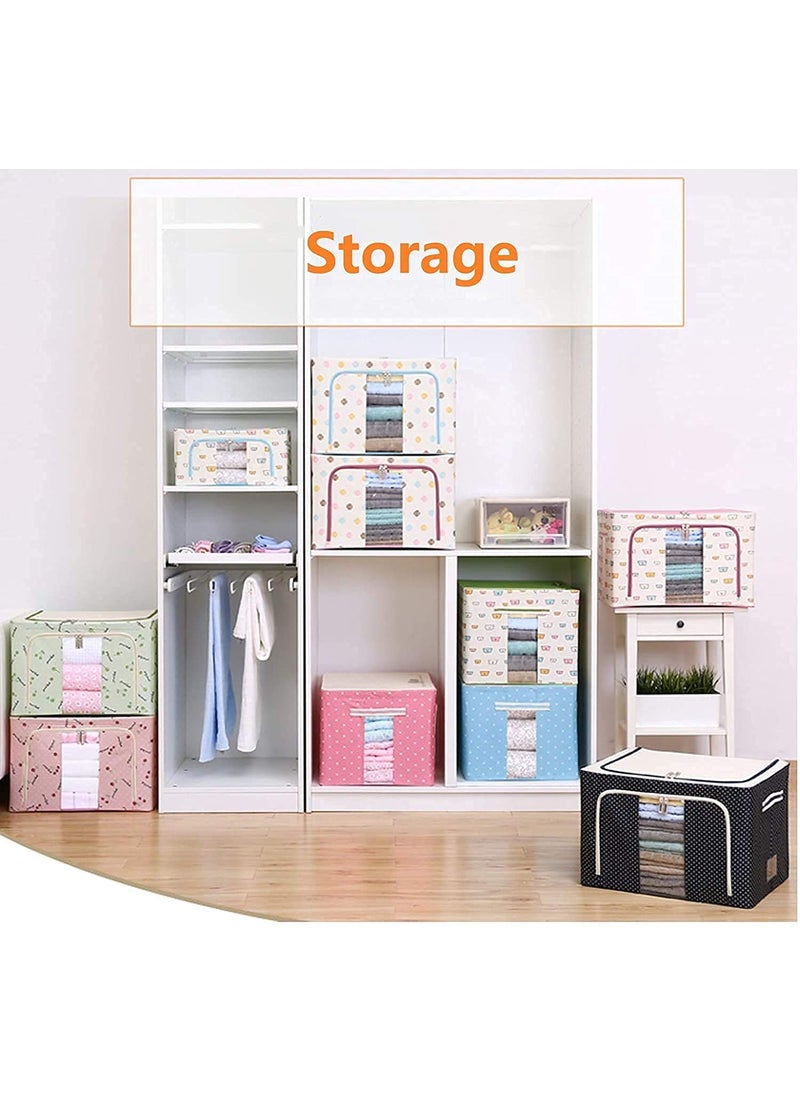 OTIPORTER OTIPORTER Foldable Large Storage Box for Clothes Saree Bags for Wardrobe Wardrobe Organizer for Clothes Saree Cover Saree Organisers Storage for Wardrobe 66 Liter Pack of 1  - Image 4