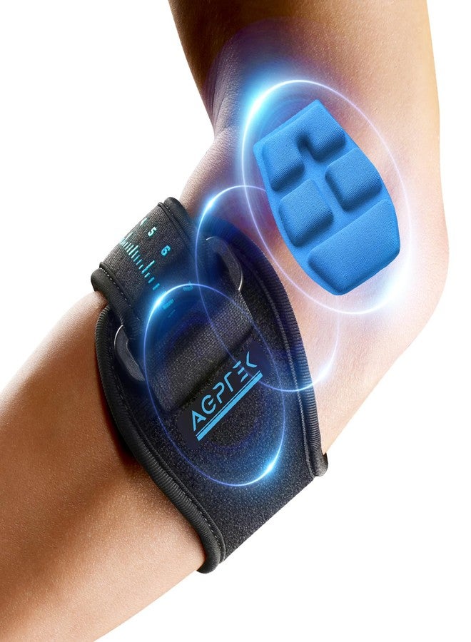 AGPTEK 3D Air Cushion Elbow Brace for Tendonitis and Tennis Elbow Pain Relief, Golfers Elbow Support Strap Counterforce Arm Band Epicondylitis Clasp with Compression Pad for Men & Women, 1 Pack - Image 1