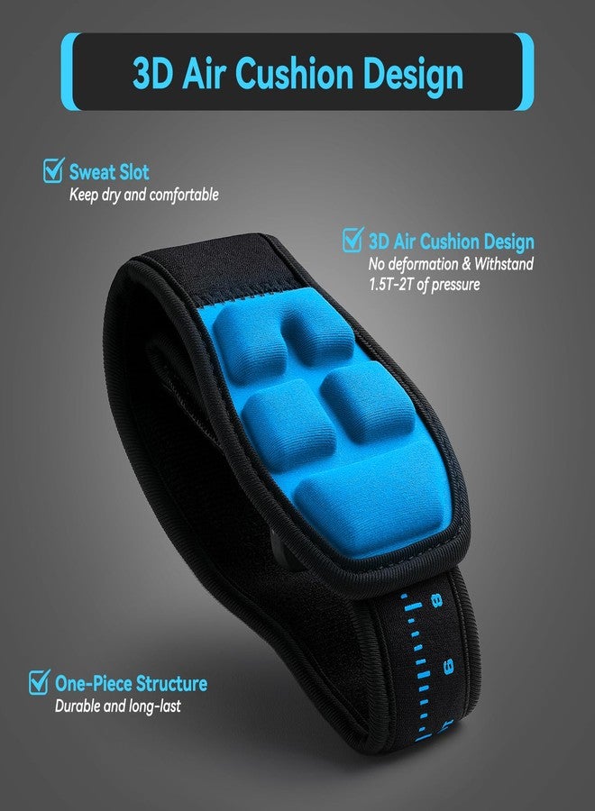 AGPTEK 3D Air Cushion Elbow Brace for Tendonitis and Tennis Elbow Pain Relief, Golfers Elbow Support Strap Counterforce Arm Band Epicondylitis Clasp with Compression Pad for Men & Women, 1 Pack - Image 2