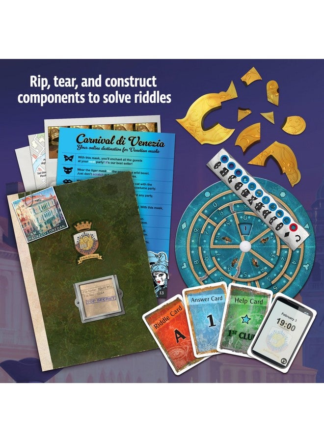 Thames & Kosmos EXIT: اللعبة - مؤامرة فينيسيا، غرفة هروب في المنزل، إيطاليا، لعبة غموض تعاونية، ألغاز عقلية - Image 3