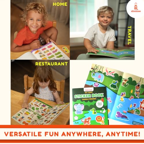 Shumee Jungle Adventure Sticker Book | (Age 2–5 Years) | 180+ Stickers with Fun Scenes | Seek & Find Activity for Kids | Stick, Learn & Play | Tracing Activities | Perfect for Early Learning - Image 3